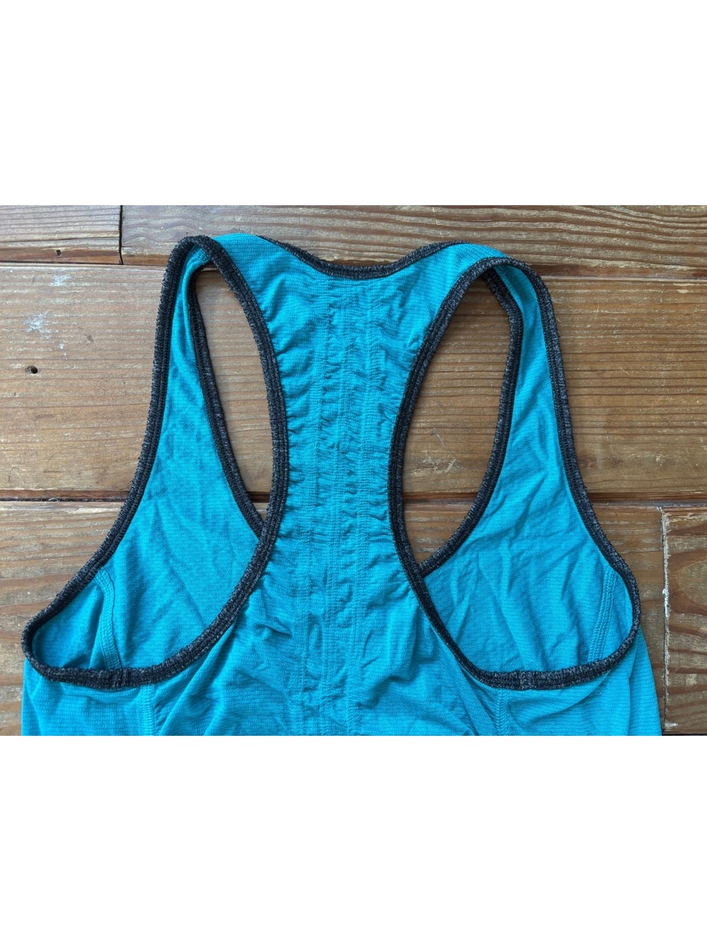 Lululemon Teal Blue Racerback Athletic Tank Top Size 4 Cinch Hem - Picture 6 of 7